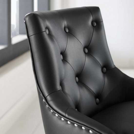 Regent Tufted Button Swivel Faux Leather Office Chair