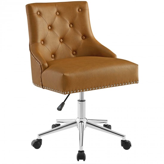 Regent Tufted Button Swivel Faux Leather Office Chair