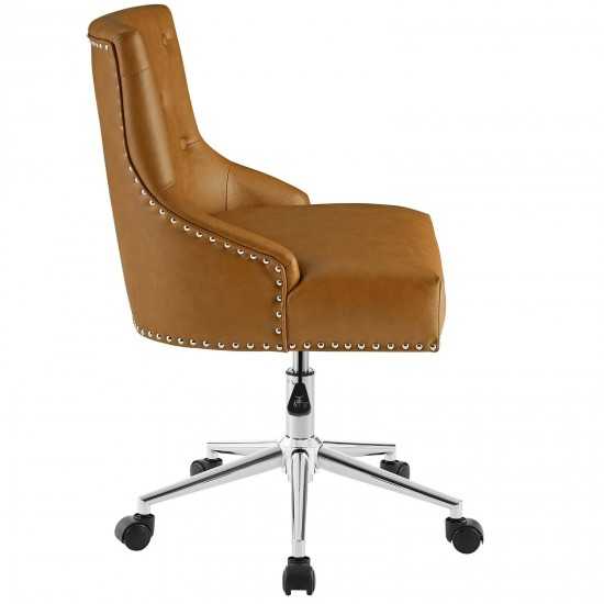 Regent Tufted Button Swivel Faux Leather Office Chair