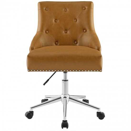 Regent Tufted Button Swivel Faux Leather Office Chair