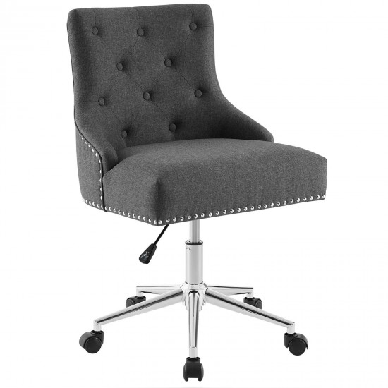 Regent Tufted Button Swivel Upholstered Fabric Office Chair