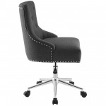 Regent Tufted Button Swivel Upholstered Fabric Office Chair