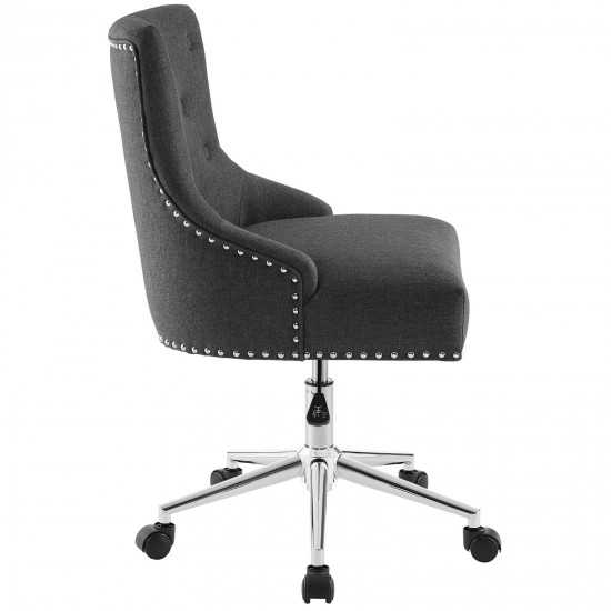 Regent Tufted Button Swivel Upholstered Fabric Office Chair