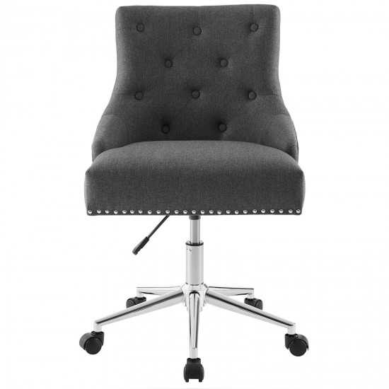 Regent Tufted Button Swivel Upholstered Fabric Office Chair