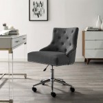 Regent Tufted Button Swivel Upholstered Fabric Office Chair