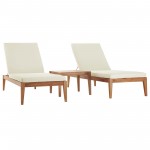 Northlake 3 Piece Outdoor Patio Premium Grade A Teak Wood Set