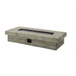 Manteo Rustic Coastal Outdoor Patio Sunbrella® Sofa and Fire Pit Set