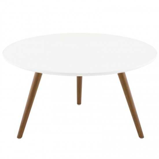 Lippa 28" Round Wood Top Coffee Table with Tripod Base