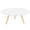 Lippa 36" Round Wood Top Coffee Table with Tripod Base