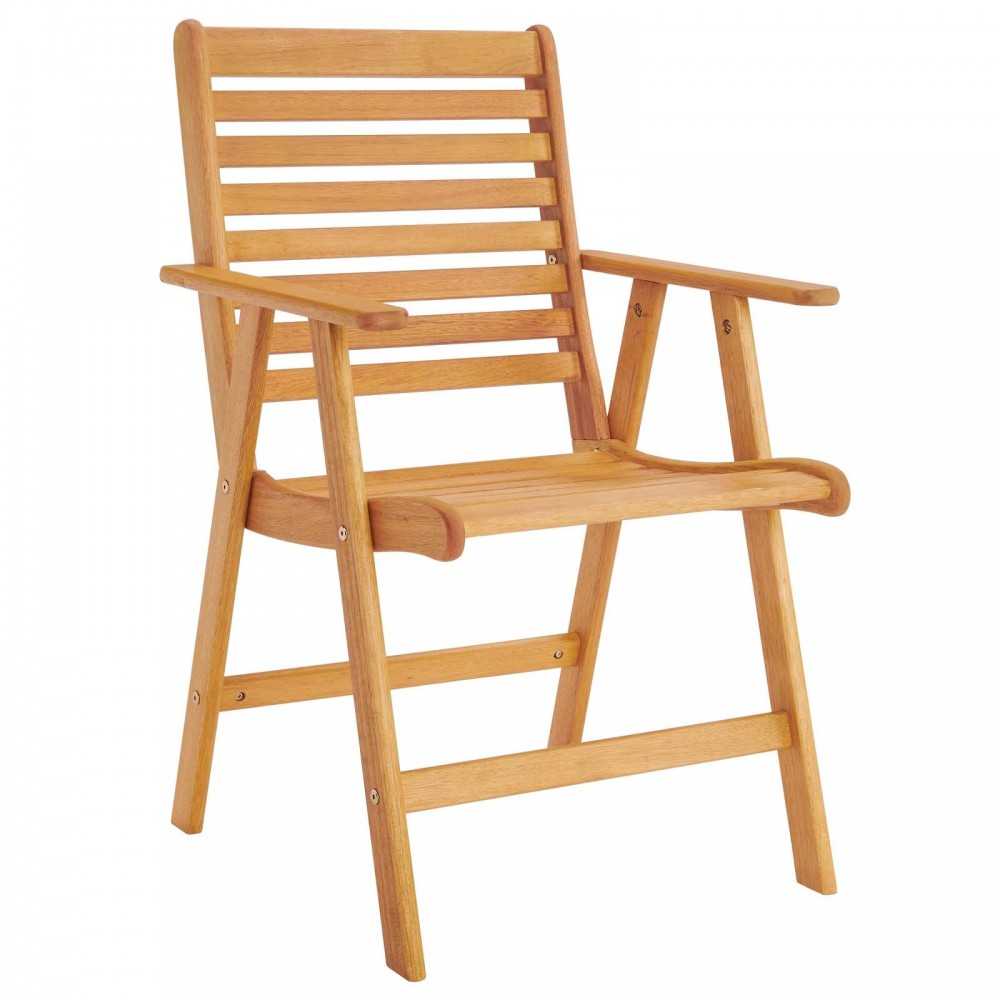 Hatteras Outdoor Patio Eucalyptus Wood Dining Armchair