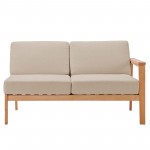 Sedona Outdoor Patio Eucalyptus Wood Right-Facing Loveseat