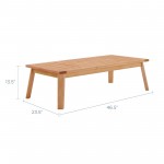 Sedona Outdoor Patio Eucalyptus Wood Coffee Table