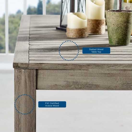 Wiscasset Outdoor Patio Acacia Wood Coffee Table