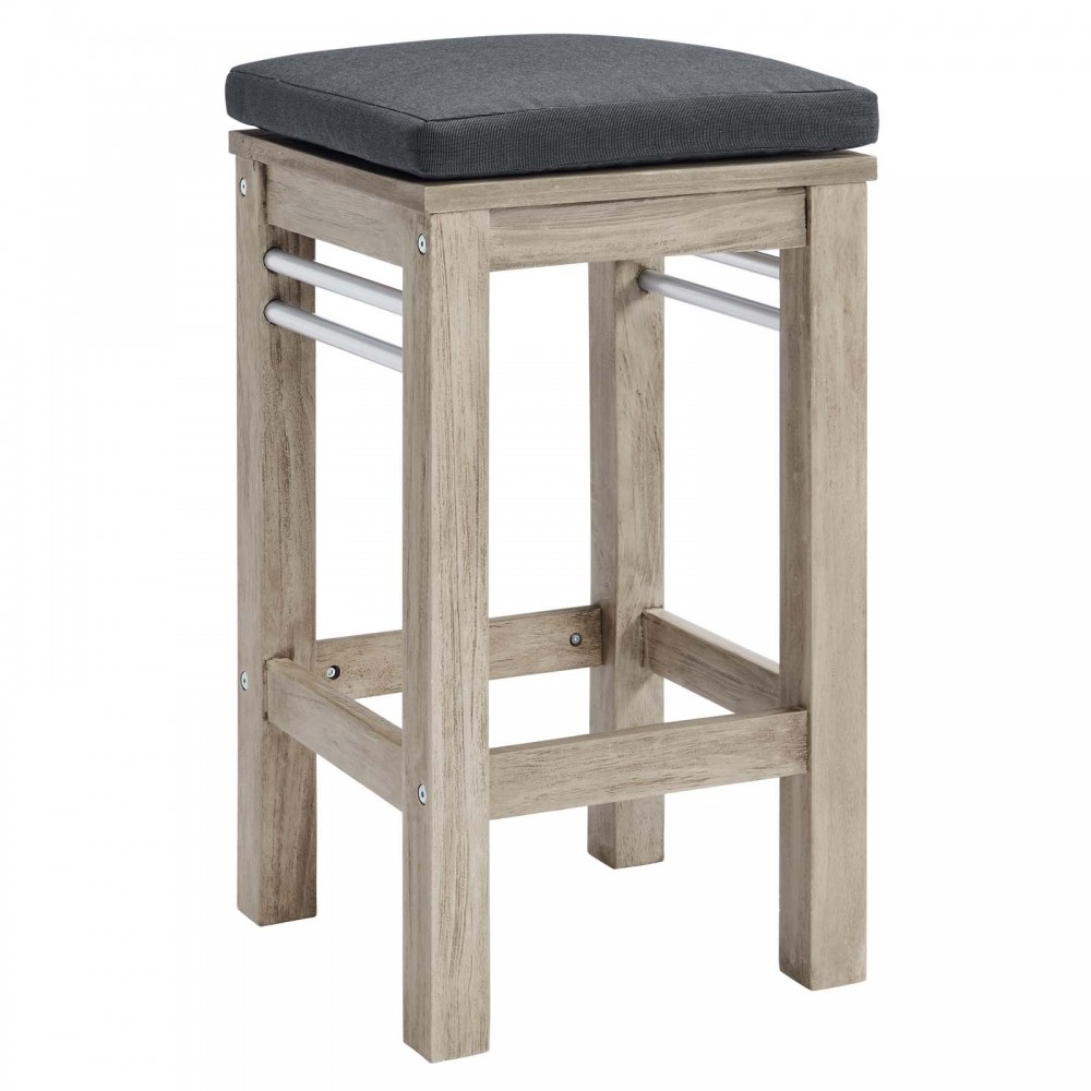 Wiscasset Outdoor Patio Acacia Wood Bar Stool