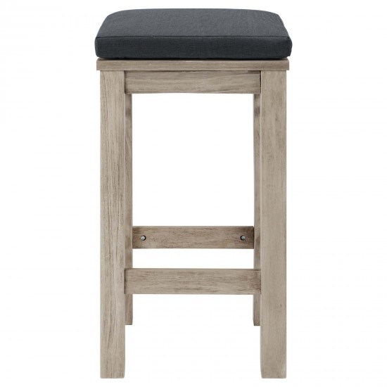 Wiscasset Outdoor Patio Acacia Wood Bar Stool