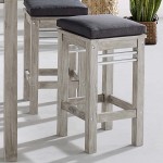 Wiscasset Outdoor Patio Acacia Wood Bar Stool