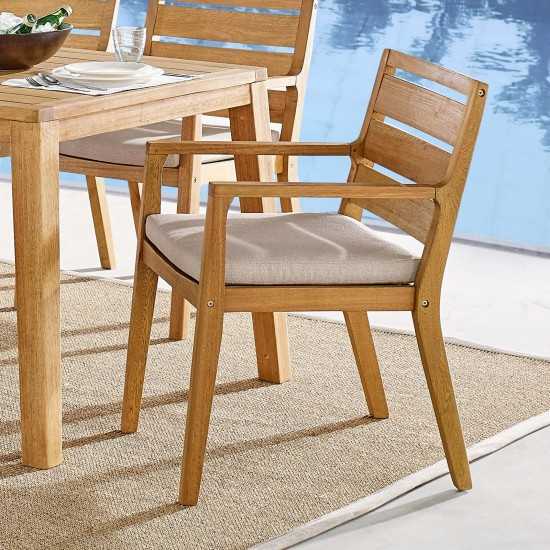 Portsmouth Karri Wood Outdoor Patio Dining Armchair