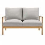 Orlean Outdoor Patio Eucalyptus Wood Loveseat