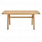 Orlean 57" Outdoor Patio Eucalyptus Wood Dining Table