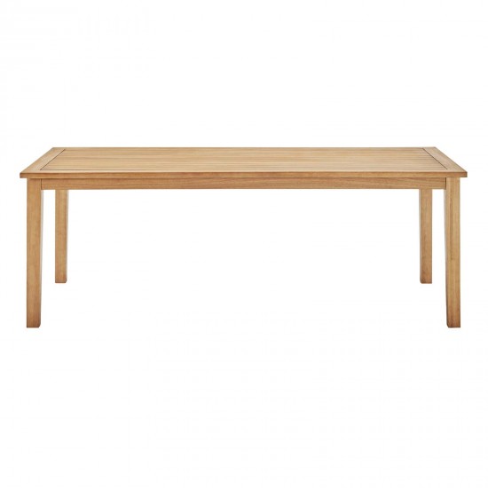 Viewscape 83" Outdoor Patio Ash Wood Dining Table