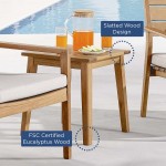 Viewscape Outdoor Patio Ash Wood End Table