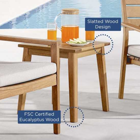 Viewscape Outdoor Patio Ash Wood End Table