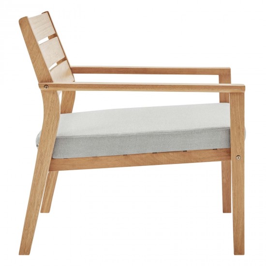 Breton Outdoor Patio Ash Wood Armchair