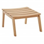 Breton Outdoor Patio Ash Wood Ottoman