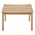 Breton Outdoor Patio Ash Wood Ottoman