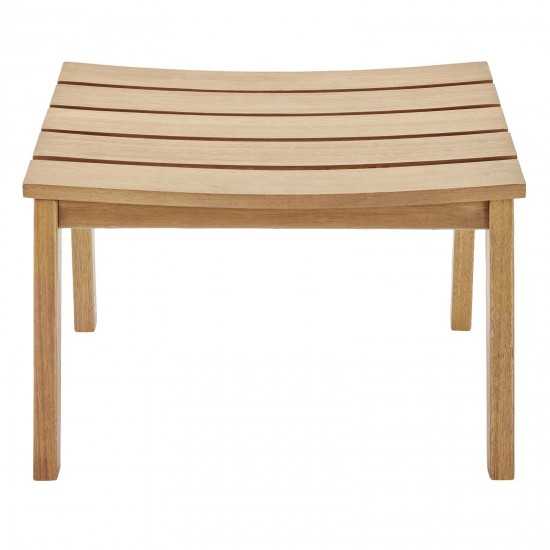 Breton Outdoor Patio Ash Wood Ottoman