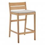 Riverlake Outdoor Patio Ash Wood Counter Stool