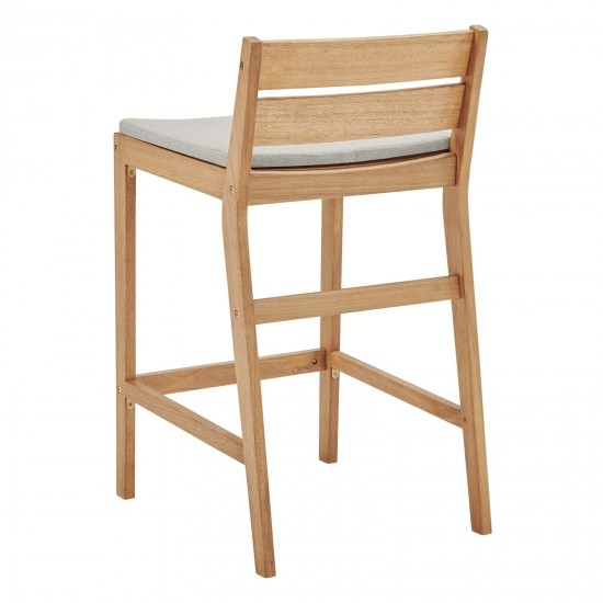 Riverlake Outdoor Patio Ash Wood Counter Stool