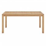 Farmstay 63" Rectangle Outdoor Patio Teak Wood Dining Table