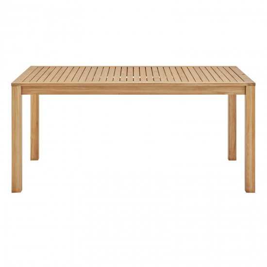 Farmstay 63" Rectangle Outdoor Patio Teak Wood Dining Table