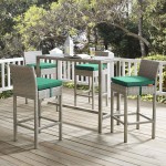 Conduit 5 Piece Outdoor Patio Wicker Rattan Set