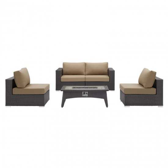 Convene 5 Piece Set Outdoor Patio with Fire Pit