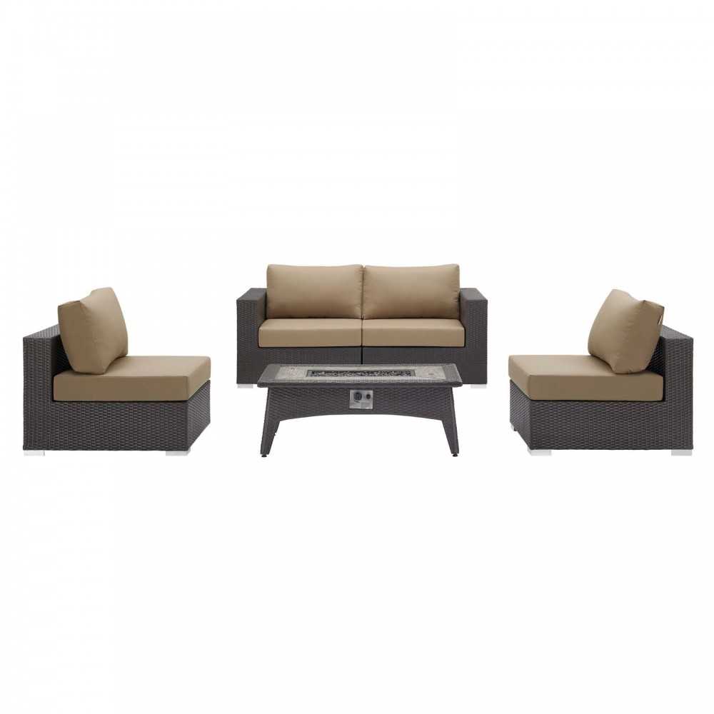 Convene 5 Piece Set Outdoor Patio with Fire Pit Convene 5 Piece Set Outdoor Patio with Fire Pit