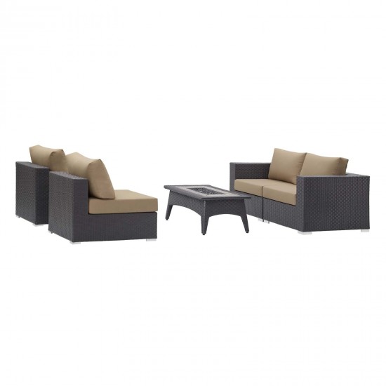 Convene 5 Piece Set Outdoor Patio with Fire Pit