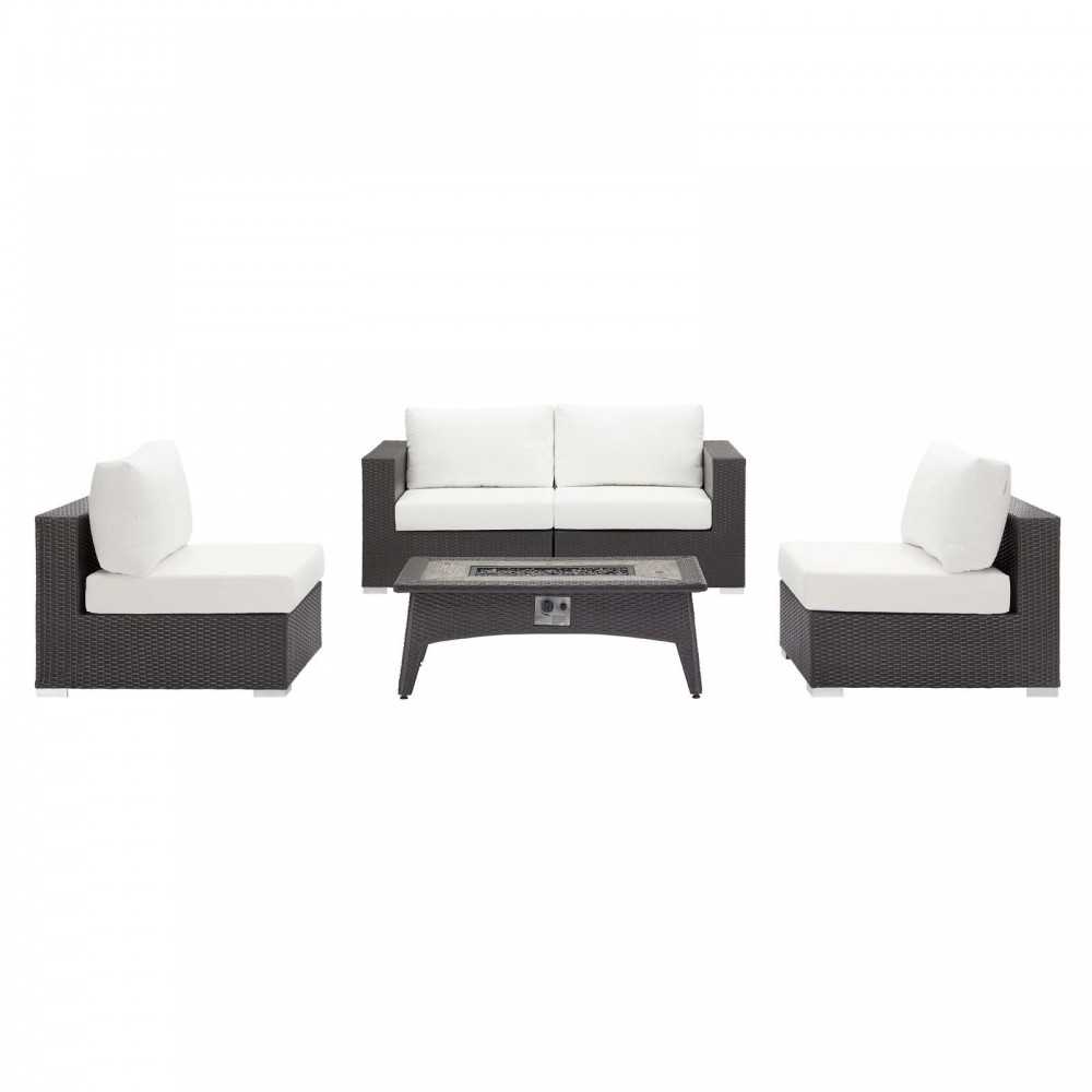 Convene 5 Piece Set Outdoor Patio with Fire Pit Convene 5 Piece Set Outdoor Patio with Fire Pit