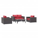 Convene 4 Piece Set Outdoor Patio with Fire Pit