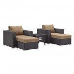 Convene 5 Piece Set Outdoor Patio with Fire Pit