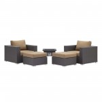 Convene 5 Piece Set Outdoor Patio with Fire Pit