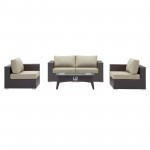 Convene 5 Piece Set Outdoor Patio with Fire Pit