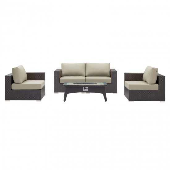 Convene 5 Piece Set Outdoor Patio with Fire Pit