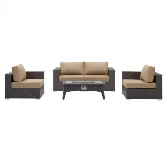 Convene 5 Piece Set Outdoor Patio with Fire Pit