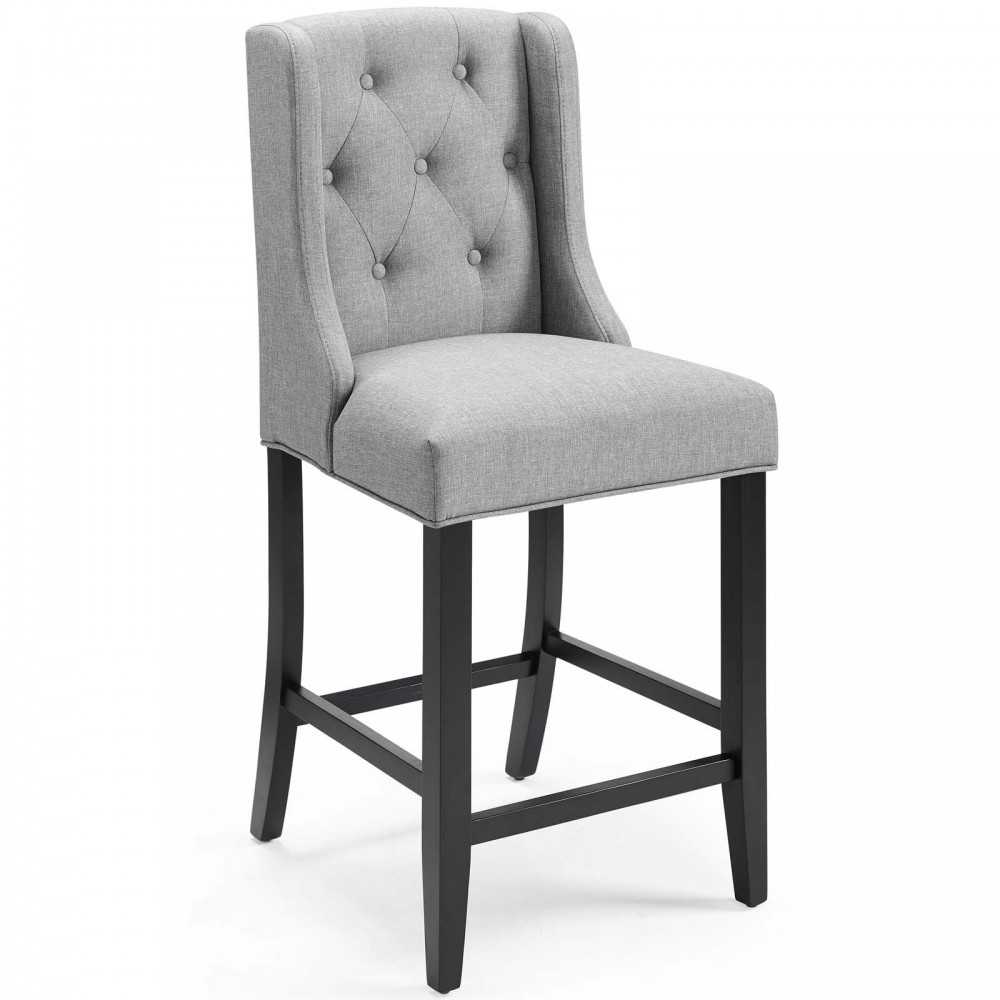 Baronet Tufted Button Upholstered Fabric Counter Stool Baronet Tufted Button Upholstered Fabric Counter Stool