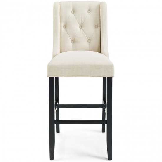 Baronet Tufted Button Upholstered Fabric Bar Stool