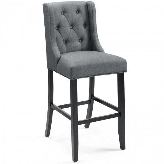 Baronet Tufted Button Upholstered Fabric Bar Stool