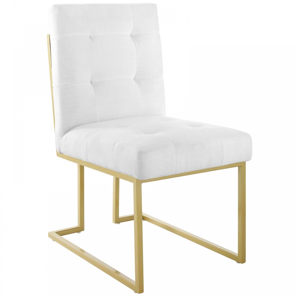 Privy Gold Stainless Steel Upholstered Fabric Dining Accent Chair Privy Gold Stainless Steel Upholstered Fabric Dining Accent Chair