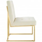 Privy Gold Stainless Steel Performance Velvet Dining Chair